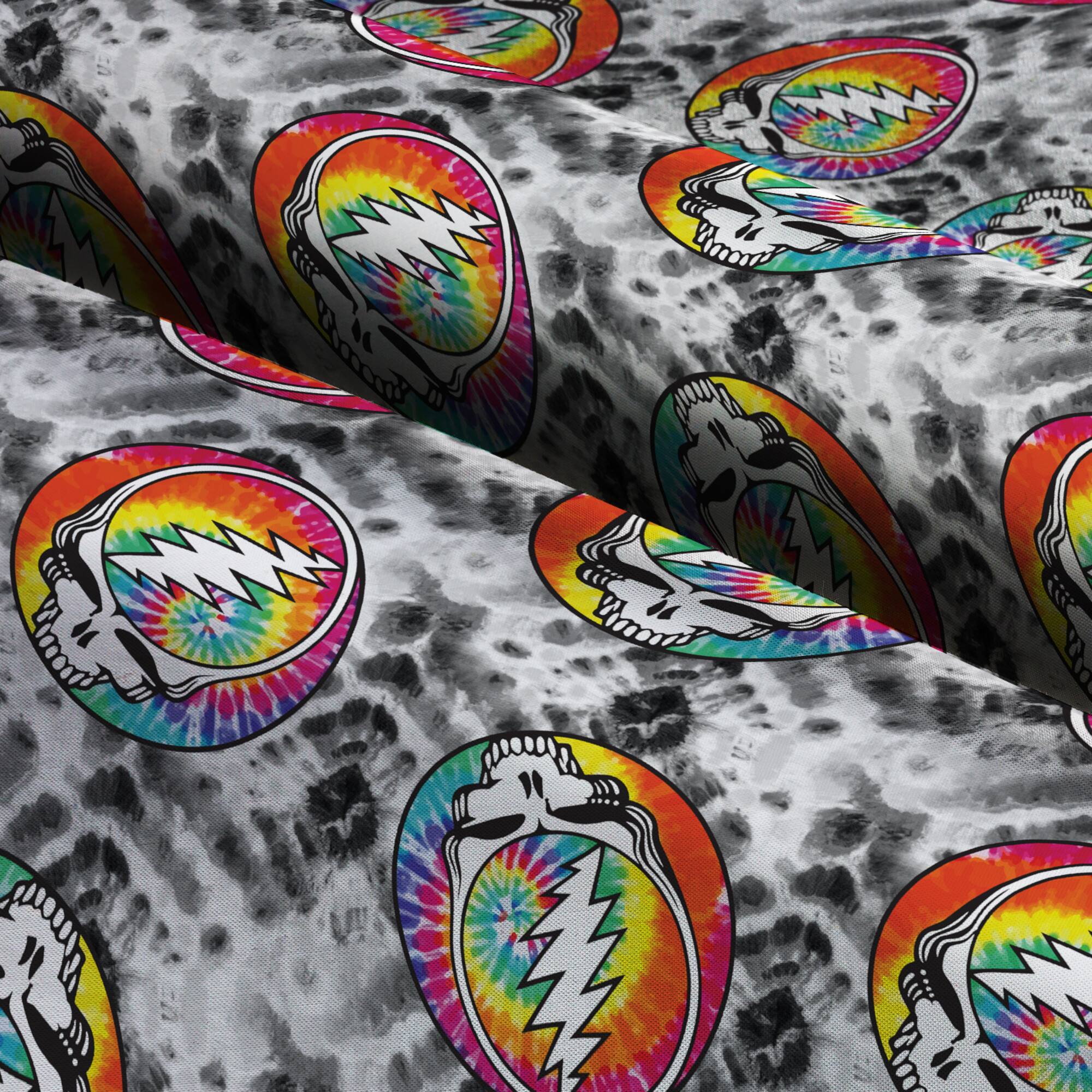 Warner Grateful Dead Tie Dye Steal Your Face Cotton Fabric